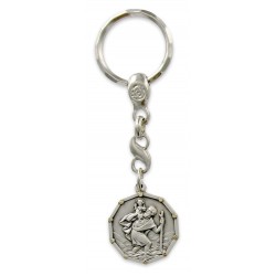 Porte clés Médaille de Saint Christophe Made in France