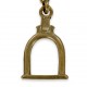 Porte clés Saint christophe Rond Diamanté Argenté - fabrication francaise