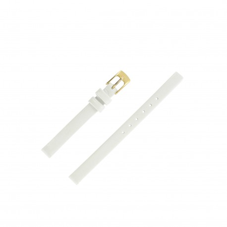 Bracelet de Montre 08mm Blanc en Cuir Chevreau Aniline Fabrication Artisanal