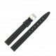 Bracelet Montre 12mm Noir en Cuir Véritable Fabrication Arisanale