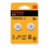 Blister de 2 Piles bouton CR2032 Lithium 3 Volts Kodak