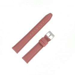 Bracelet de Montre 16mm Rose Fard en Cuir Véritable EcoCuir Fabrication Artisanale