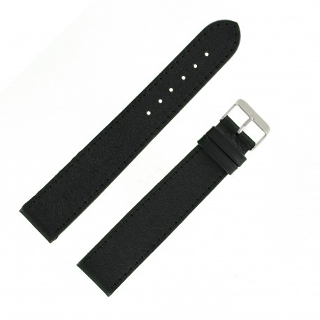 Bracelet montre 22mm Noir XX-Long en Cuir Buffalo Fabrication Artisanale