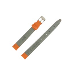 Bracelet montre 12mm Orange en Cuir de Veau véritable Fabrication Artisanale E1011213