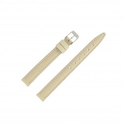 Bracelet montre 12mm Beige en Cuir de Veau véritable Fabrication Artisanale E1011214