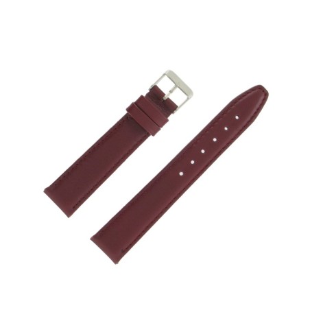 Bracelet montre 18mm Bordeaux en Cuir de Veau véritable EcoCuir Fabrication Artisanale