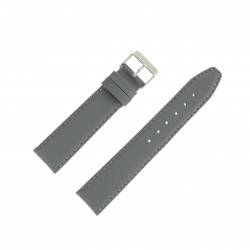 Bracelet de Montre 20mm Gris en Cuir Véritable EcoCuir Fabrication Artisanale