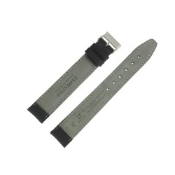 Bracelet de Montre 18mm Noir Extra Long en Cuir Fabrication Artisanale