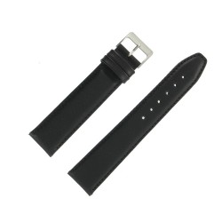 Bracelet de montre 20mm Noir Extra Long en Cuir Fabrication Artisanale