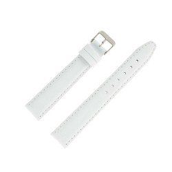 Bracelet de montre 18mm Blanc Extra Long en Cuir Fabrication Artisanale