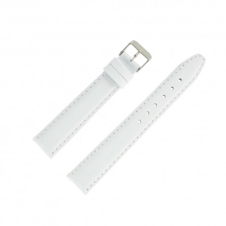 Bracelet de Montre 18mm Blanc Extra Long en Cuir Fabrication Artisanale