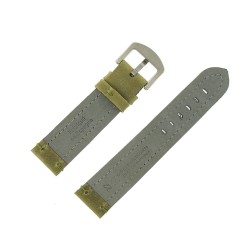 Bracelet de Montre 22mm Vert en Cuir Vintage Arizona Fabrication Artisanale Européenne
