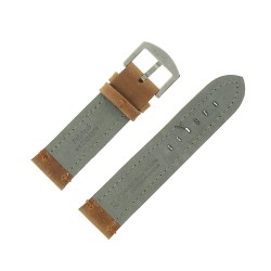 Bracelet de Montre 24mm Marron Doré en Cuir Vintage Arizona Fabrication Artisanale Européenne