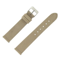 Bracelet de Montre 18mm Beige en Cuir Nubuck Véritable Fabrication Artisanale