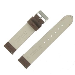 Bracelet de Montre 20mm Marron en Cuir Nubuck Véritable Fabrication Artisanale
