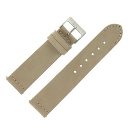 Bracelet de Montre 22mm Beige en Cuir Nubuck Véritable Fabrication Artisanale