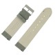 Bracelet de Montre 24mm Gris en Cuir Nubuck Véritable Fabrication Artisanale