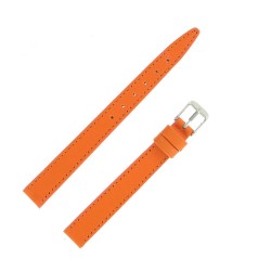 Bracelet de Montre 12mm Orange en Cuir Buffalo Fabrication Artisanale