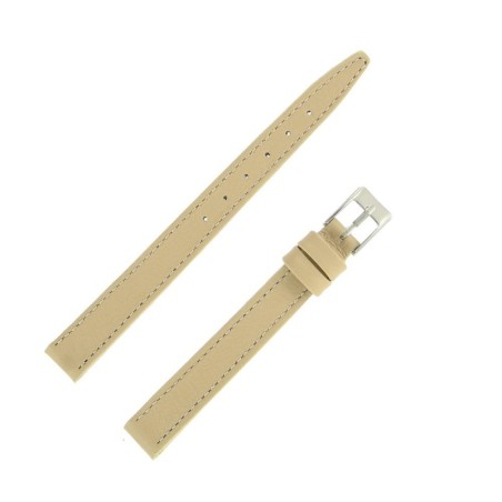 Bracelet de Montre 12mm Beige en Cuir Buffalo Fabrication Artisanale