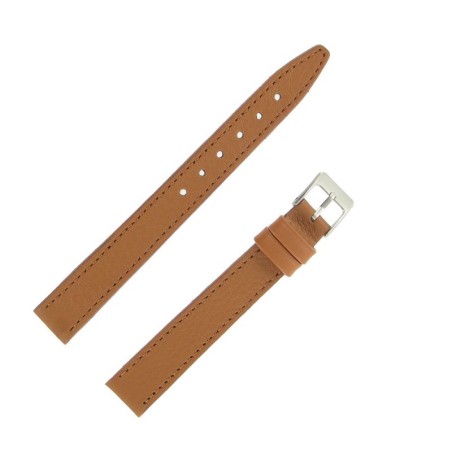 Bracelet de Montre 14mm Marron Gold en Cuir Buffalo Fabrication Artisanale