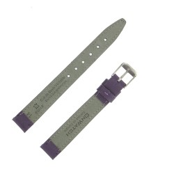 Bracelet de Montre 14mm Mauve en Cuir Buffalo Fabrication Artisanale