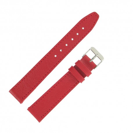 Bracelet de Montre 18mm Rouge en Cuir Buffalo Fabrication Artisanale