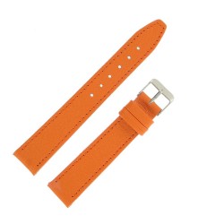 Bracelet de Montre 18mm Orange en Cuir Buffalo Fabrication Artisanale