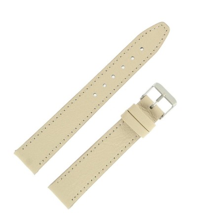Bracelet de Montre 18mm Beige en Cuir Buffalo Fabrication Artisanale
