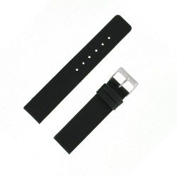 Bracelet de Montre 20mm Noir Modern en Cuir Aniline Fabrication Artisanale