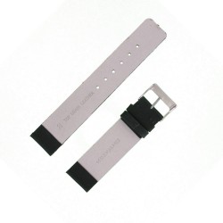 Bracelet de Montre 20mm Noir Modern en Cuir Aniline Fabrication Artisanale
