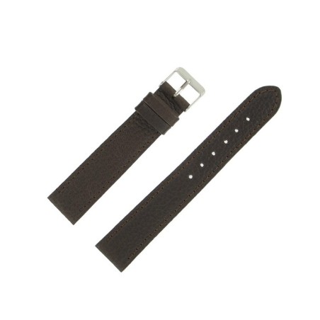 Bracelet de Montre 18mm Marron en Cuir Grain Buffalo Vintage Fabrication Artisanale