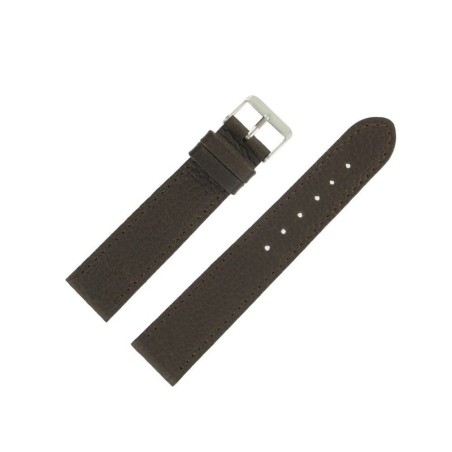 Bracelet de Montre 20mm Marron en Cuir Grain Buffalo Vintage Fabrication Artisanale