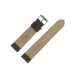 Bracelet de Montre 20mm Marron en Cuir Grain Buffalo Vintage Fabrication Artisanale