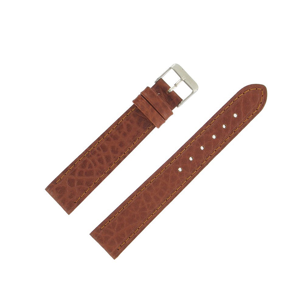 Bracelet de Montre 18mm Marron Gold en Cuir Grain Buffalo Vintage Fabrication Artisanale Bracelet de Montre 18mm Marron Gold en Cuir Grain Buffalo Vintage Fabrication Artisanale