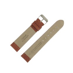Bracelet de Montre 20mm Marron Clair en Cuir Grain Buffalo Vintage Fabrication Artisanale