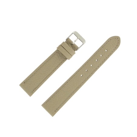 Bracelet de Montre 18mm Beige en Cuir Grain Buffalo Vintage Fabrication Artisanale