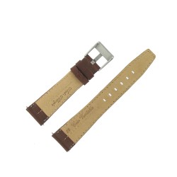 Bracelet de Montre 20mm Marron en Cuir de Buffle Fabrication Artisanale