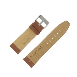 Bracelet de Montre 24mm Marron Doré en Cuir de Buffle Fabrication Artisanale Européenne