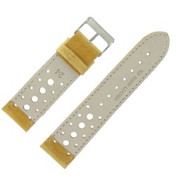 Bracelet montre Beige 24mm Racing Cuir de veau Artisanal
