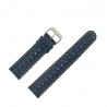 Bracelet de Montre 22mm Bleu en Cuir Gaufré Buffalo Sport Anti-Transpirant