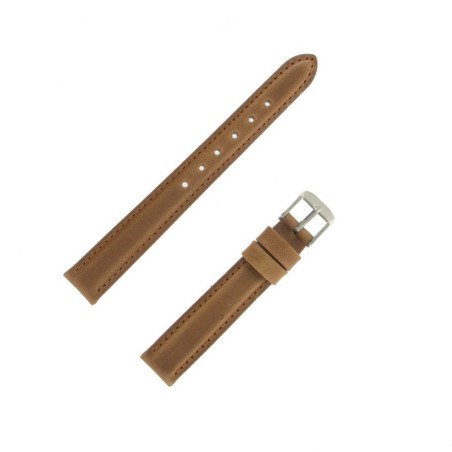 Bracelet de Montre 14mm Marron Clair en Cuir Aniline Golf Fabrication Artisanale