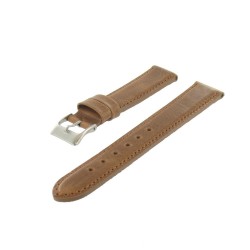 Bracelet de Montre 14mm Marron Clair en Cuir Aniline Golf Fabrication Artisanale