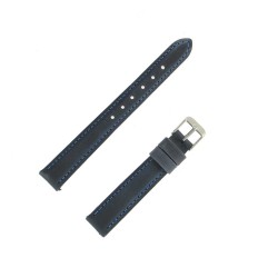 Bracelet de Montre 14mm Bleu en Cuir Aniline Golf Fabrication Artisanale