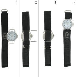 Tutoriel montage Bracelet de montre 18mm bleu en Nylon fermeture Scratch