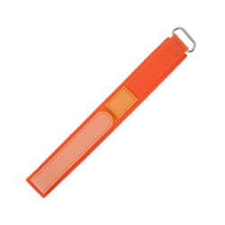 Bracelet de montre 18mm orange en Nylon fermeture Scratch
