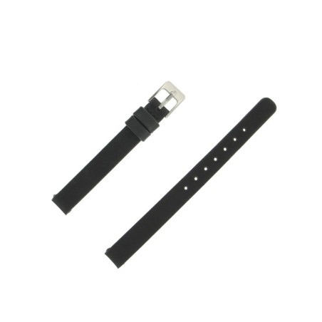 Bracelet de Montre 10mm Noir Modern en Cuir Aniline Fabrication Artisanale