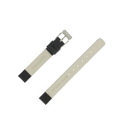 Bracelet de Montre 12mm Noir Modern en Cuir Aniline Fabrication Artisanale