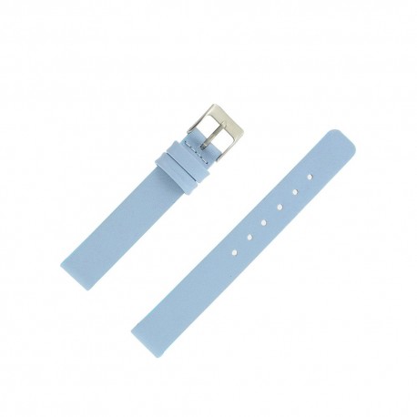 Bracelet de Montre 14mm Bleu Ciel Modern en Cuir Aniline Fabrication Artisanale