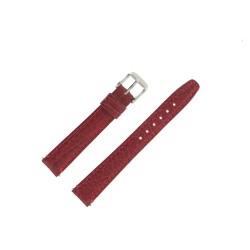 Bracelet de Montre 14mm Rouge en Cuir de Buffle Fabrication Artisanale