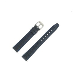 Bracelet montre Bleu 14mm cuir de Buffle Véritable Artisanal
